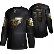 Camiseta Hockey Golden Edition Detroit Red Wings Kaden Fulcher Autentico Negro