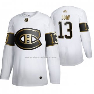 Camiseta Hockey Golden Edition Montreal Canadiens Max Domi Autentico Blanco