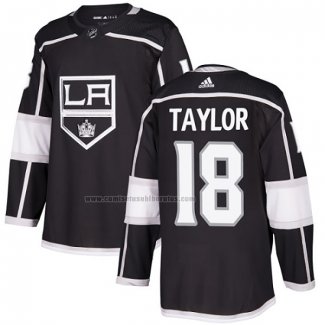 Camiseta Hockey Los Angeles Kings Dave Taylor Primera Autentico Negro