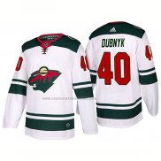 Camiseta Hockey Minnesota Wild Devan Dubnyk Segunda 2017-2018 Blanco