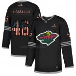 Camiseta Hockey Minnesota Wild Jared Spurgeon 2020 USA Flag Negro