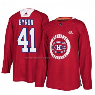 Camiseta Hockey Montreal Canadiens Paul Byron New Season Practice Rojo