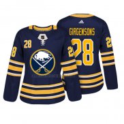 Camiseta Hockey Mujer Buffalo Sabres Zemgus Girgensons Autentico Jugador Azul