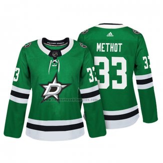 Camiseta Hockey Mujer Dallas Stars Marc Methot Autentico Jugador Verde