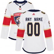 Camiseta Hockey Mujer Florida Panthers Personalizada Segunda Blanco