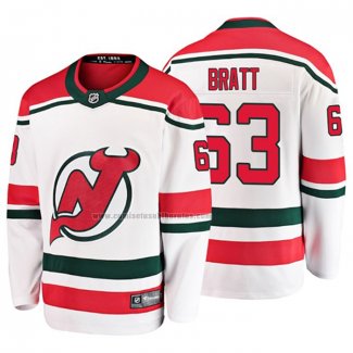 Camiseta Hockey New Jersey Devils Jesper Bratt Alterno Breakaway Blanco