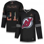 Camiseta Hockey New Jersey Devils Kyle Palmieri 2020 USA Flag Negro