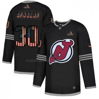 Camiseta Hockey New Jersey Devils Martin Brodeur 2020 USA Flag Negro