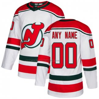 Camiseta Hockey New Jersey Devils Personalizada Alterno Autentico Blanco