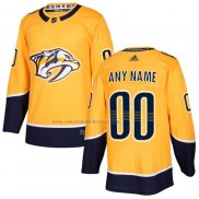 Camiseta Hockey Nino Nashville Predators Personalizada Primera Personalizada Amarillo