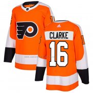 Camiseta Hockey Philadelphia Flyers Bobby Clarke Primera Autentico Naranja