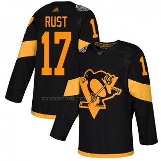 Camiseta Hockey Pittsburgh Penguins Bryan Rust Autentico 2019 Stadium Series Negro