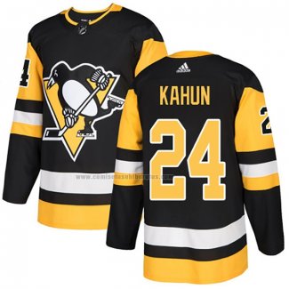 Camiseta Hockey Pittsburgh Penguins Dominik Kahun Primera Autentico Negro