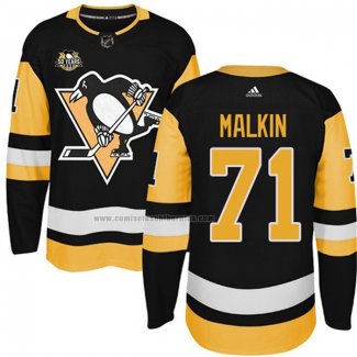 Camiseta Hockey Pittsburgh Penguins Evgeni Malkin 50 Anniversary Primera Premier Negro