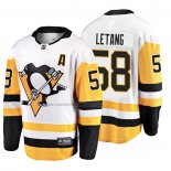 Camiseta Hockey Pittsburgh Penguins Kris Letang 2019 Segunda Breakaway Blanco