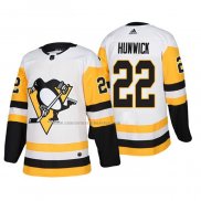 Camiseta Hockey Pittsburgh Penguins Matt Hunwick Segunda Autentico Jugador Blanco