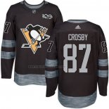 Camiseta Hockey Pittsburgh Penguins Sidney Crosby 1917-2017 100th Aniversario Negro