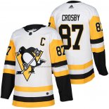 Camiseta Hockey Pittsburgh Penguins Sidney Crosby Autentico Segunda 2018 Blanco