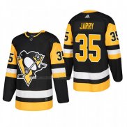 Camiseta Hockey Pittsburgh Penguins Tristan Jarry Primera Autentico Jugador Negro