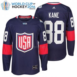 Camiseta Hockey USA Patrick Kane Premier 2016 World Cup Azul