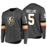 Camiseta Hockey Vegas Golden Knights Deryk Engelland Platinum Gris