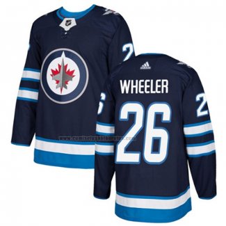 Camiseta Hockey Winnipeg Jets Blake Wheeler Primera Autentico Azul