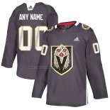 Camiseta Vegas Golden Knights Dia De Los Muertos Personalizada Gris