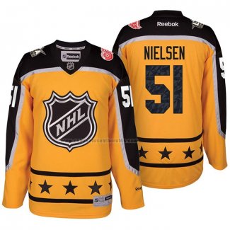 Camiseta Hockey 2017 All Star Detroit Red Wings Frans Nielsen Amarillo