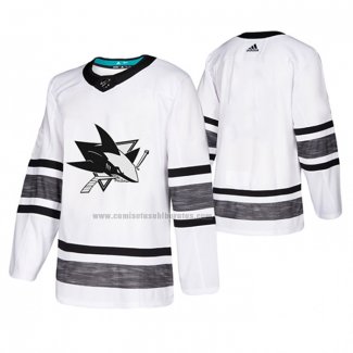 Camiseta Hockey 2019 All Star San Jose Sharks Blank Blanco