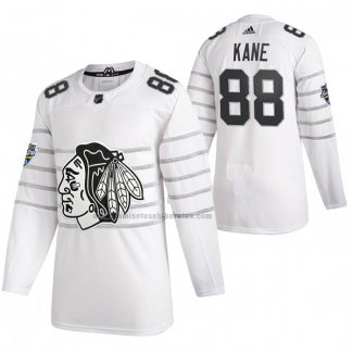 Camiseta Hockey 2020 All Star Chicago Blackhawks Patrick Kane Autentico Blanco