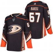 Camiseta Hockey Anaheim Ducks Rickard Rakell Primera Autentico 2018 Negro