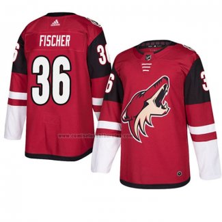 Camiseta Hockey Arizona Coyotes Christian Fischer Autentico Primera Maroon