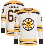 Camiseta Hockey Boston Bruins Brad Marchand Primegreen Autentico Pro Crema