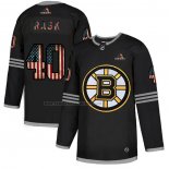 Camiseta Hockey Boston Bruins Tuukka Rask 2020 USA Flag Negro