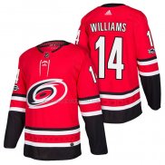 Camiseta Hockey Carolina Hurricanes Justin Williams Primera Autentico 2018 Rojo