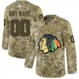 Camiseta Hockey Chicago Blackhawks Personalizada 2019 Camuflaje