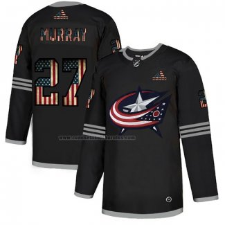 Camiseta Hockey Columbus Blue Jackets Ryan Murray 2020 USA Flag Negro