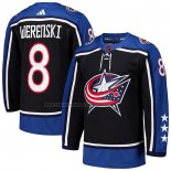 Camiseta Hockey Columbus Blue Jackets Zach Werenski Reverse Retro 2.0 Autentico Negro