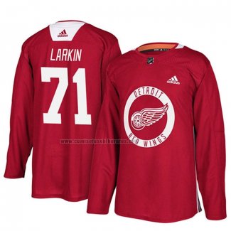 Camiseta Hockey Detroit Red Wings Dylan Larkin New Season Practice Rojo