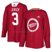 Camiseta Hockey Detroit Red Wings Nick Jensen New Season Practice Rojo