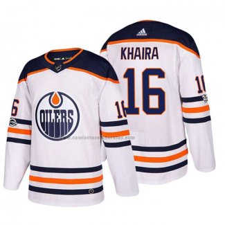 Camiseta Hockey Edmonton Oilers Jujhar Khaira 2018 Blanco