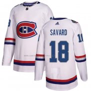 Camiseta Hockey Montreal Canadiens Serge Savard Autentico 2017 100 Classic Blanco