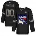 Camiseta Hockey New York Rangers Personalizada Black Shadow Negro