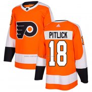 Camiseta Hockey Philadelphia Flyers Tyler Pitlick Primera Autentico Naranja