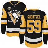 Camiseta Hockey Pittsburgh Penguins Jake Guentzel 50 Anniversary Primera Premier Negro