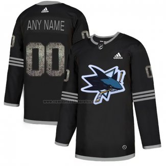 Camiseta Hockey San Jose Sharks Personalizada Black Shadow Negro