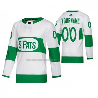 Camiseta Hockey Toronto St. Patricks Personalizada Road Blanco