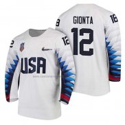 Camiseta Hockey USA Brian Gionta 2018 Olympic Blanco