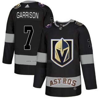 Camiseta Hockey Vegas Golden Knights Garrison City Joint Name Stitched Negro