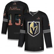 Camiseta Hockey Vegas Golden Knights Jon Merrill 2020 USA Flag Negro